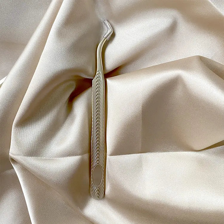 High Density 90 Degree Eyelash Stainless Steel Tweezers Individual Eyelash Extension Volume Tweezer