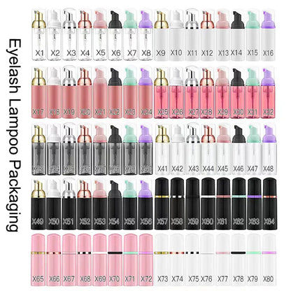 Private Label Lash Shampoo 60ml 100ml Lash Wash Cleanser Eyelash Extension Shampoo With Brush Lash Shampoo Kit