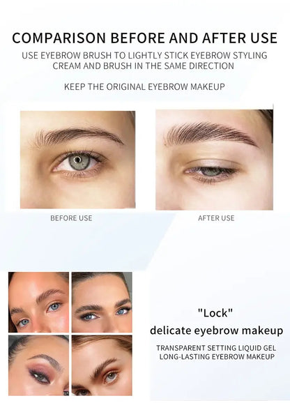 Transparent Waterproof Nourishing Eyebrows Fixing Wax Gel Clear Eyebrow Gel Mascara Private Label Tube