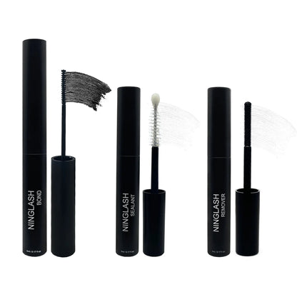 Personal Customized Segmented Eyelash Tool Kit Bond Seal Remover Tweezers 4-in-1 DIY Last Extension Kit