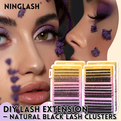 Customised Cluster Lashes Kit Fluffy Lash Clusters 60/80/100 D Curl Wholesale Private Label Lash Clusters