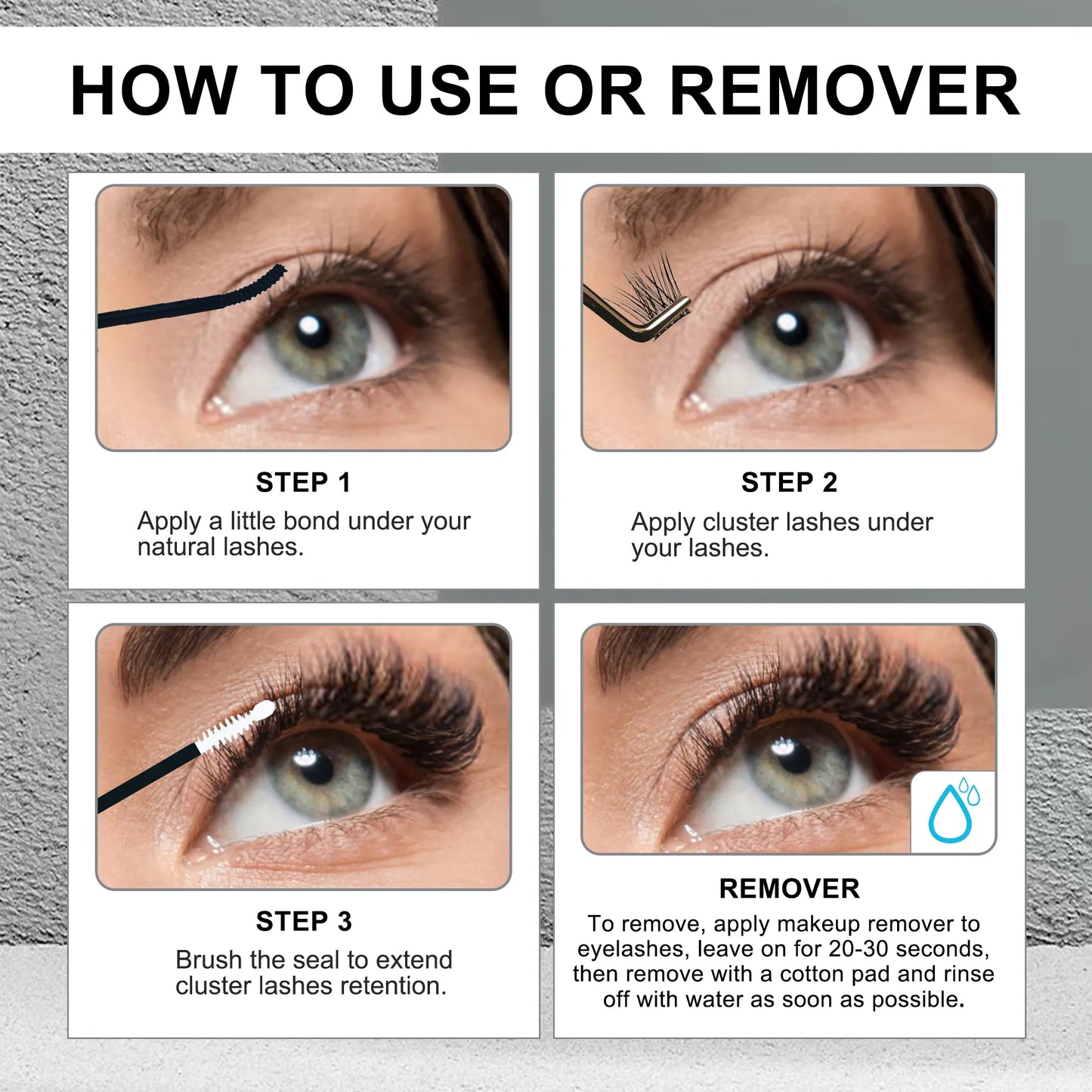 Diy Segmented Eyelash Cluster Magnet Kit Dd Curl LashClusters With Glue and Seal Individual Lash Fan Lashes Extension Kit