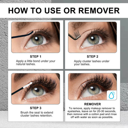 Diy Segmented Eyelash Cluster Magnet Kit Dd Curl LashClusters With Glue and Seal Individual Lash Fan Lashes Extension Kit