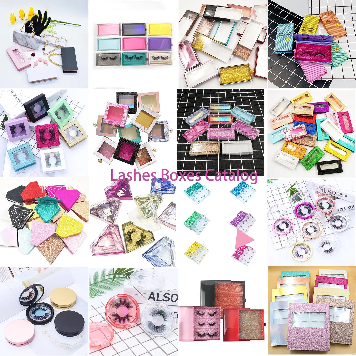 NINGLASH 10 Pairs Lashes Set 25mm Soft Mink Hair Lashes With Square Case for Salon, Beauty Girl Siberian Mink Eyelashes Factory