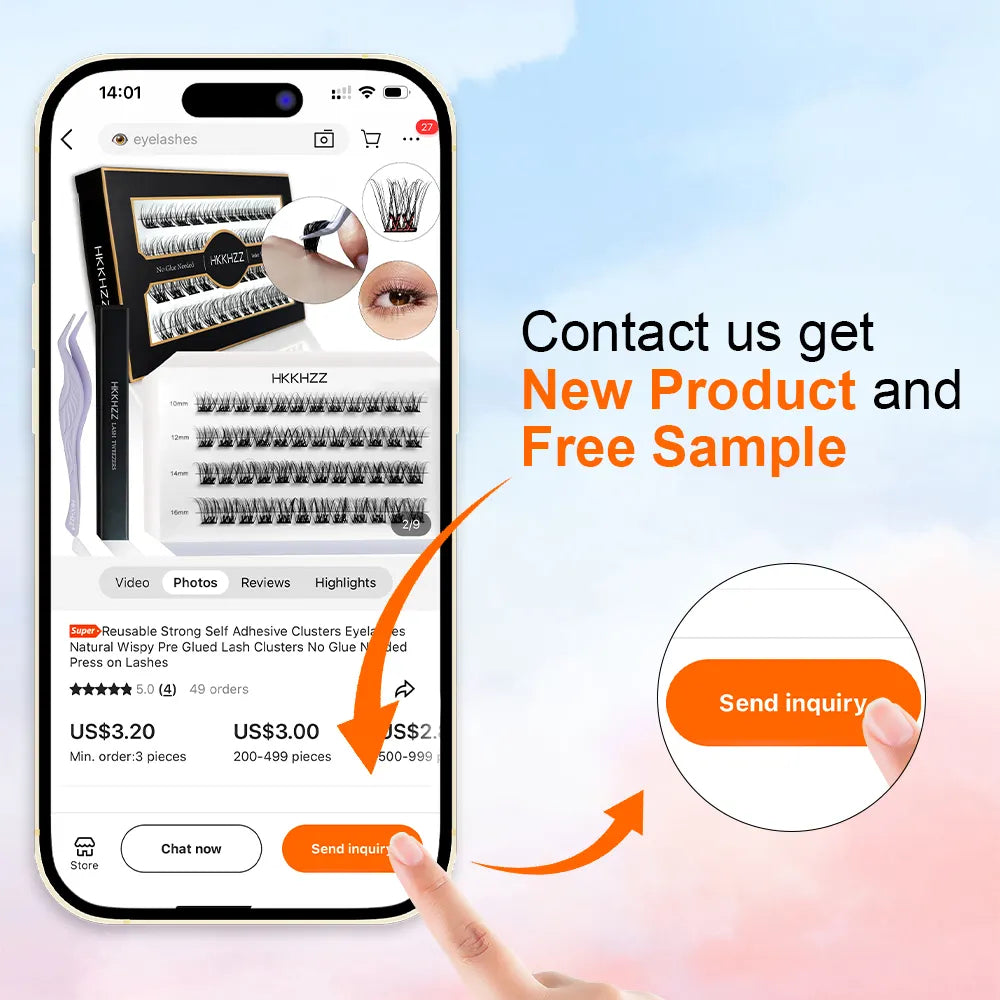 Custom Lash Clusters Trays Private Label With Box DIY Lash Extension Kit Pre-cut Segment Cluster Lashes