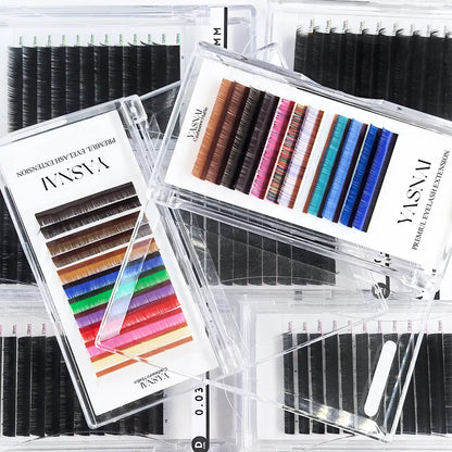 Super Soft 0.03 Brown Volume Lash Tray Light Brown and Dark Brown Eyelash Extensions Wholesale