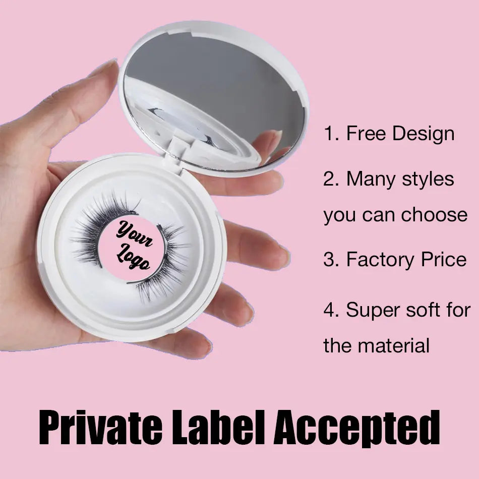 Wispy Vegan Magnetic Lashes with Applicator Reusable Custom logo Magnetic Lashes Kit Private Label