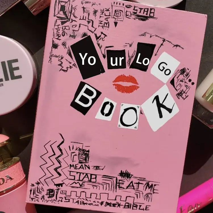 Mean Girls Burn Book Thick Eyelash Packaging Gift Pink 5 Pairs Lashes Tray Empty Livre De Cil