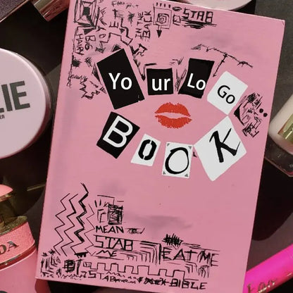 Mean Girls Burn Book Thick Eyelash Packaging Gift Pink 5 Pairs Lashes Tray Empty Livre De Cil