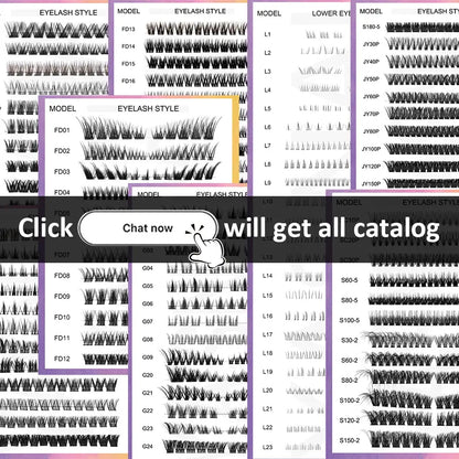 Private Label Luxury Lash Clusters Kit Bulk Invisible Band Cluster Lashes Press on Lashes Extension Cluster Vendor