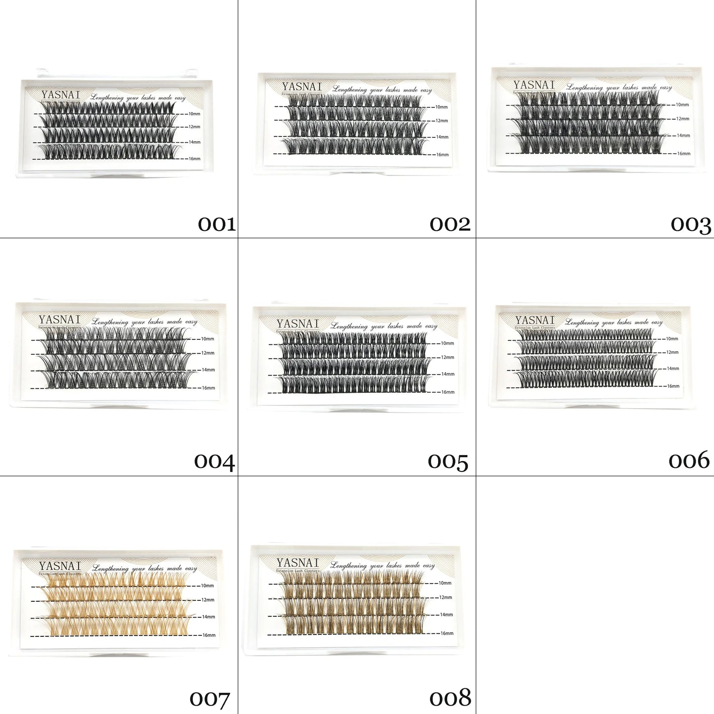 Private Label Luxury Cluster Eyelash Packaging Box Natural Look Spikes Wispy Thin Band Pre Mapped Lash Clusters