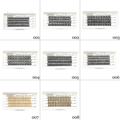 Private Label Luxury Cluster Eyelash Packaging Box Natural Look Spikes Wispy Thin Band Pre Mapped Lash Clusters