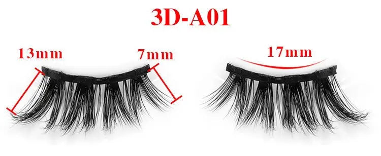 New Style Handmade Thick Real Black Half Mink Lashes Strip Lash Lightweight Natural Glamorous Half Band Eyelashes 25mm 3D Effect