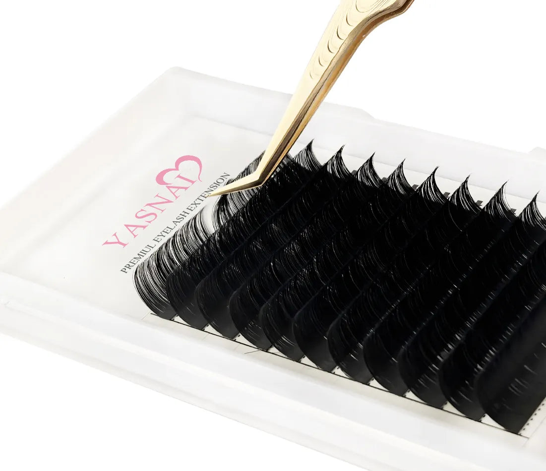 YASNAI 0.12 Matte Black Mega Lash Trays Private Label Classic Volume Lash Extensions Professional Eyelash Supplies