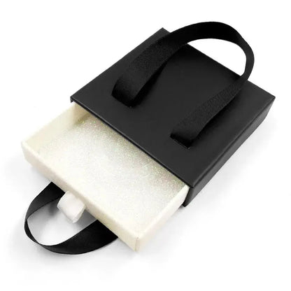 Black Pink Drawer Square Lash Boxes With Ribbon Custom Pink Luxury Lash Packaging With Ribbons