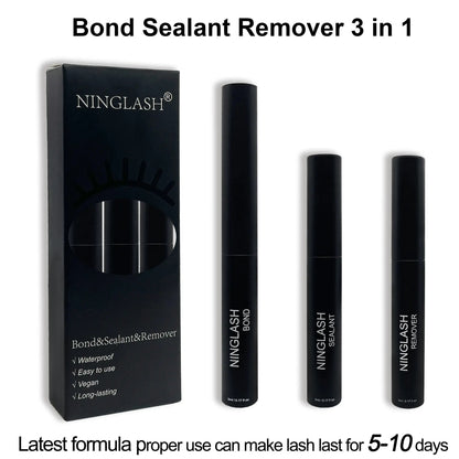 Free Shipping NINGLASH Korea Bond Sealant Remover Cluster Lash Glue Machine Made Super Strong Hold 7-10 Days Long Eyelash