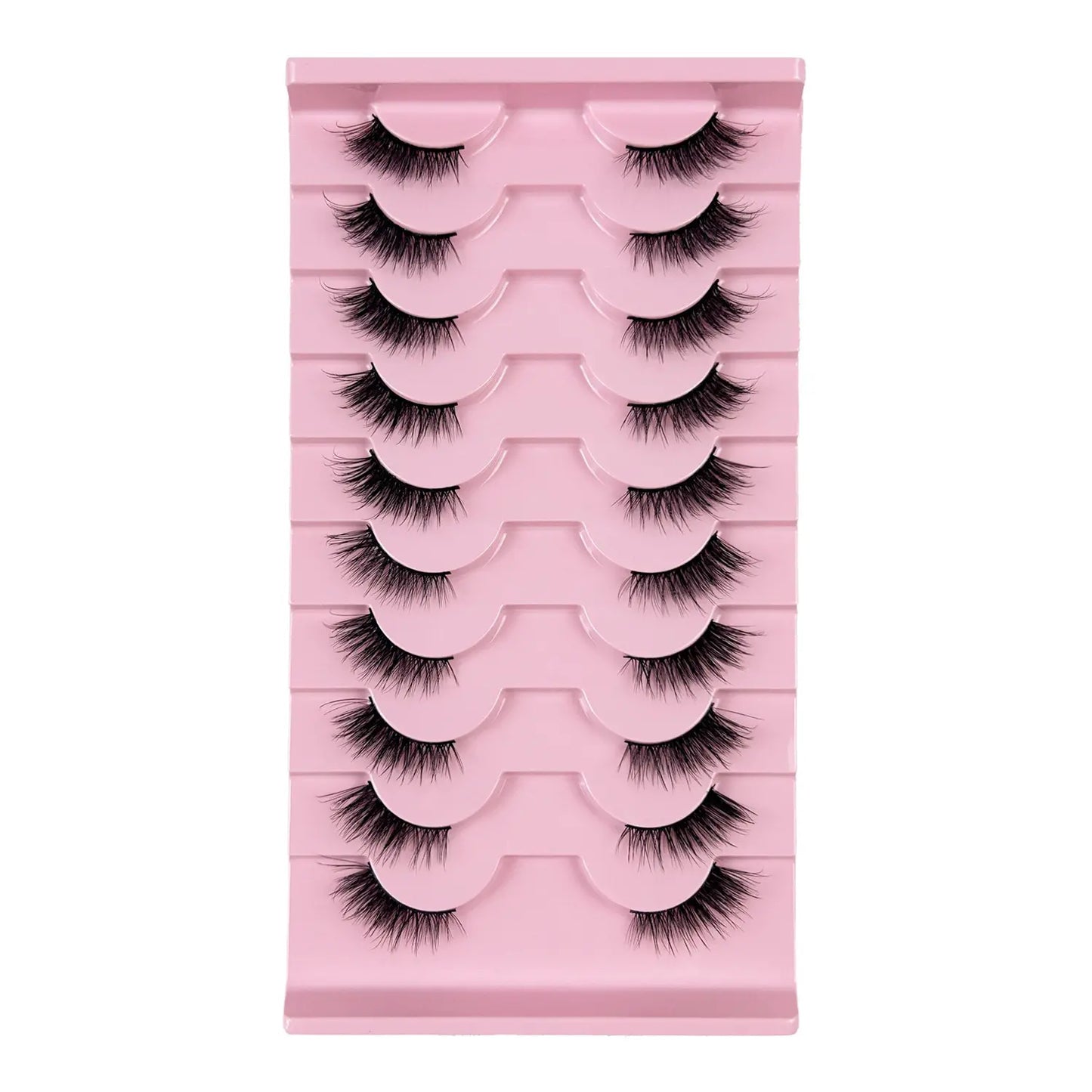 Pestanas Postizas Naturales Medias Pestanas Postizas Wispy Pestanas Ojo De Gato 10 Pares Cat Eye Lashes Suave Half Lashes