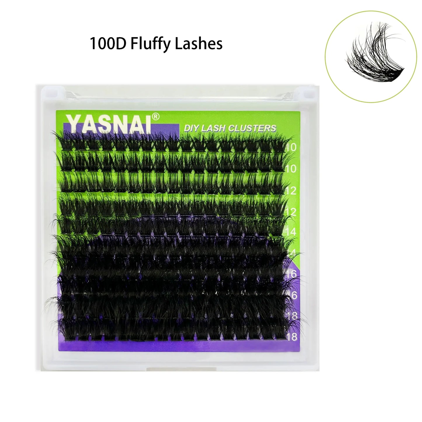Private Label 100D Fluffy Lashes C D Curl Segment Eyelashes DIY Lash Kit Superfine Band Fluffy Lashes Wholesale