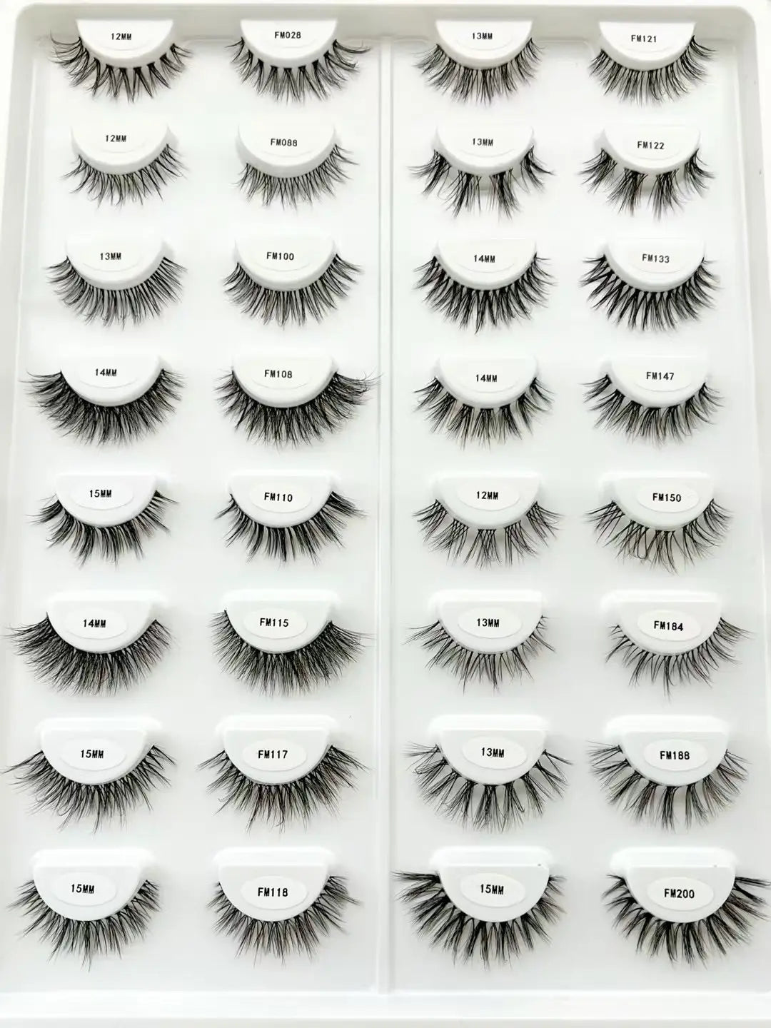 Best Price Popular Clear Band Faux Mink Eyelashes Wholesale Invisible Band 12-15mm Full Strip Lashes Vendor
