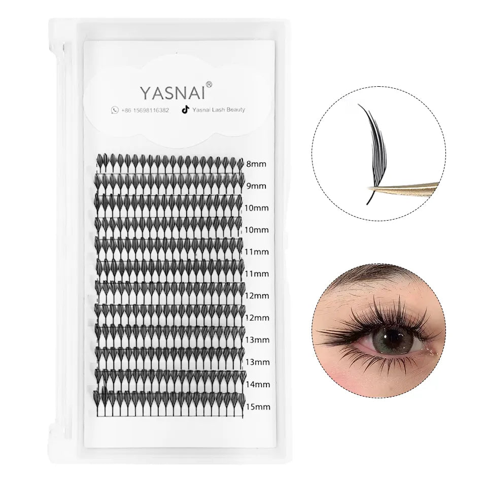 2025 New Fashion Feathered Lash Extension Fan Soft Light Comic Lashes Spire CC 3D Printed Anime Lashes Trays