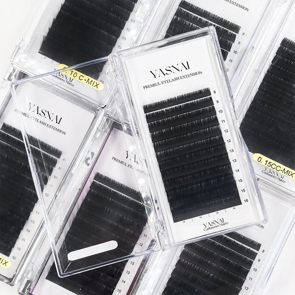 YASNAI Ellipse Flat Eyelash Extension Cashmere Lash Extensions Private Label for Beauty Salon Flat Lash Extensions