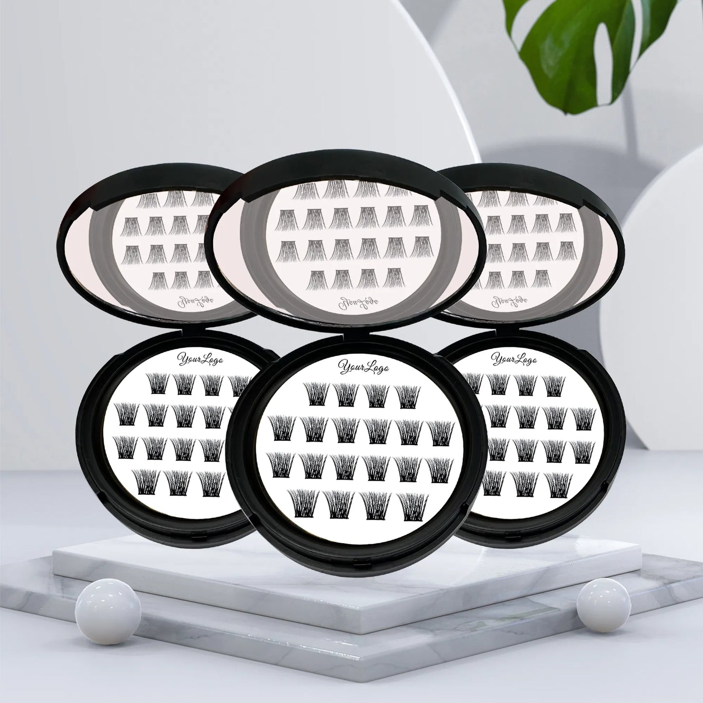 Custom Luxury DIY Pre-Glued Cluster Eye Lashes Extensions Natural Press-on Lashes Pre Glued Lash