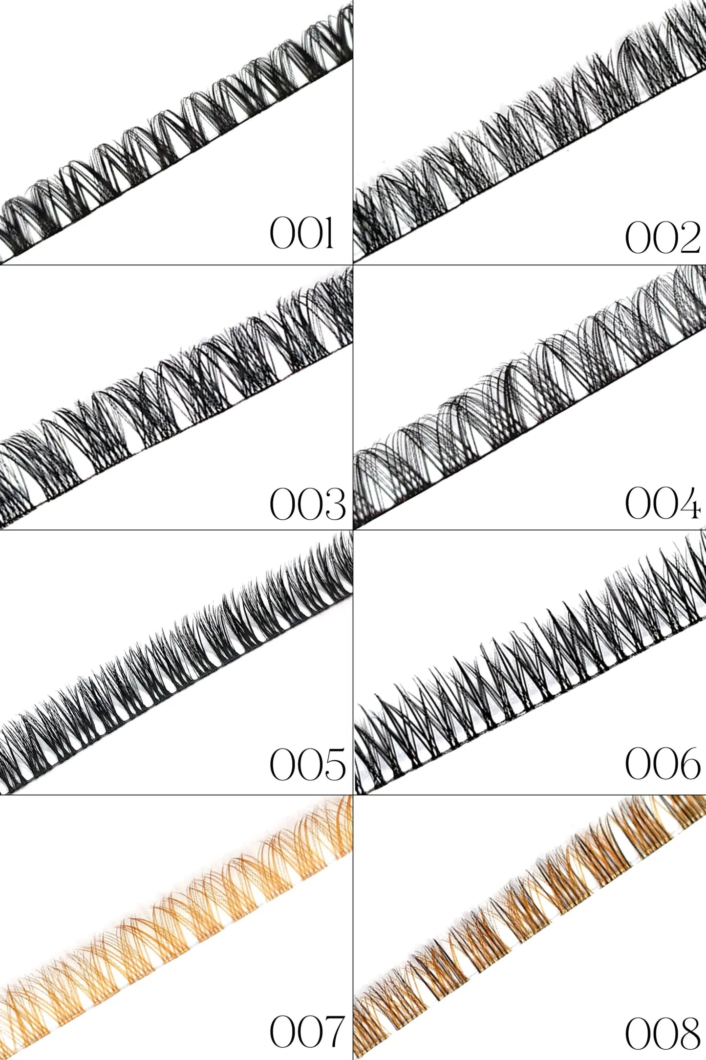Wholesale Handmade Private Label for Lash Clusters Custom Logo DIY Segmented Eyelash Cluster Kit Natural Long Thick Criss
