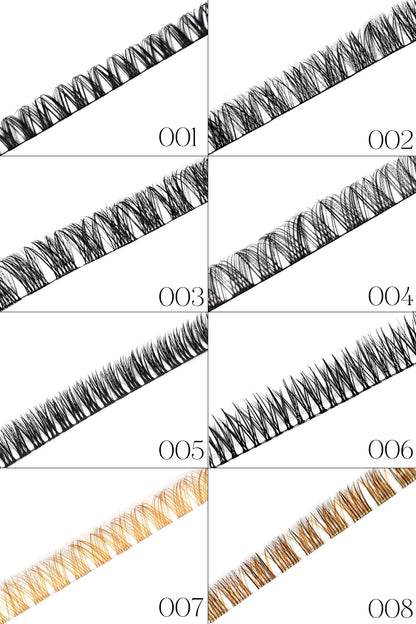Wholesale Handmade Private Label for Lash Clusters Custom Logo DIY Segmented Eyelash Cluster Kit Natural Long Thick Criss