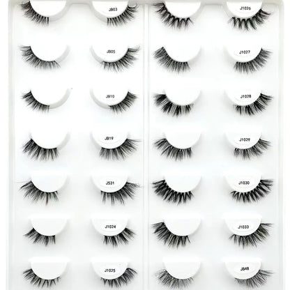 Wholesale 3D Fluffy Wispy Cat Eye Self Adhesive Lash Strips Pre Glue Half Lash Press on Half Lashes