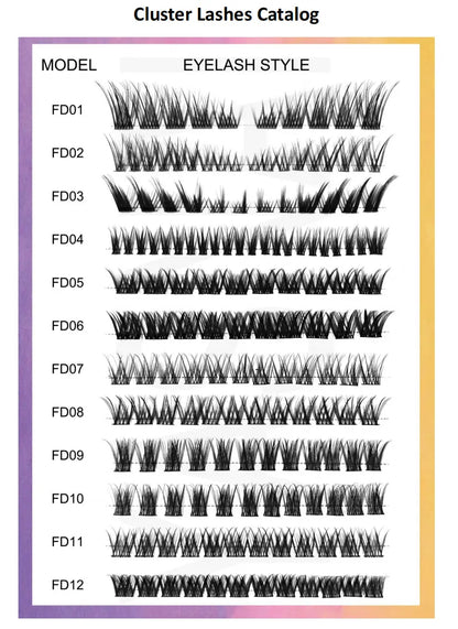 Reusable Strong Self Adhesive Clusters Eyelashes Natural Wispy Pre Glued Lash Clusters No Glue Needed Press on Lashes