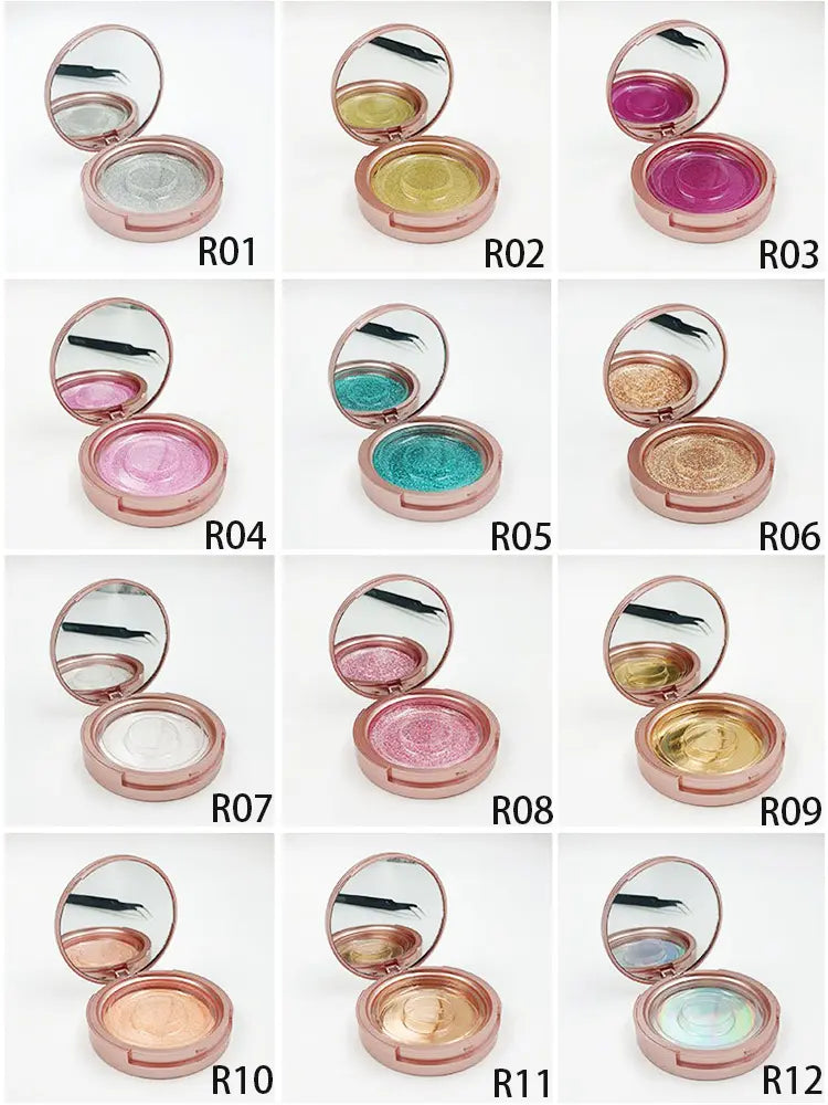 Press on Lashes One Step Easy to Apply and Carry With Mirror Pre Cut Cluster Fluffy Individual No Glue Cluster Eyelashes