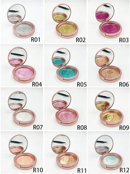 Press on Lashes One Step Easy to Apply and Carry With Mirror Pre Cut Cluster Fluffy Individual No Glue Cluster Eyelashes