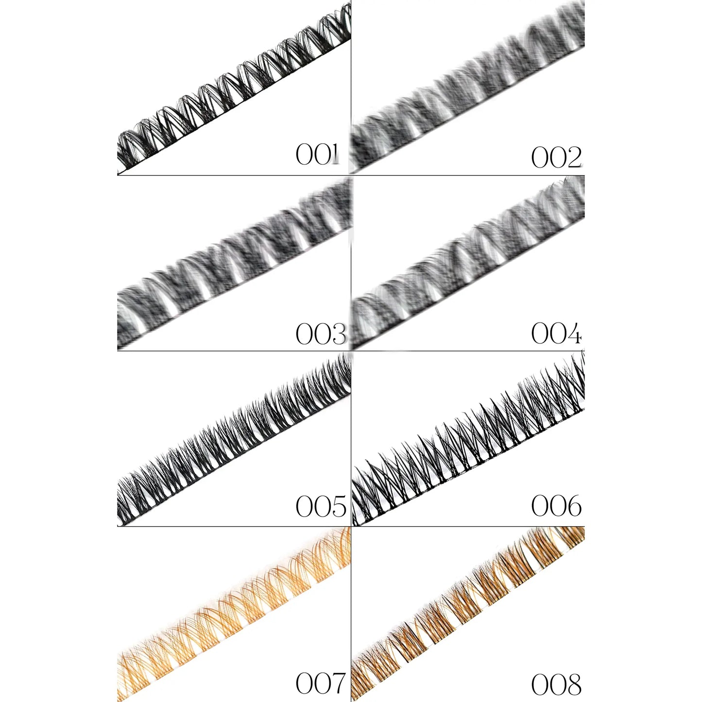 Diy Segmented Lashes Extension Kit Cluster Sealant Bond and Remover Lash Private Label Free Design Lashes Kit