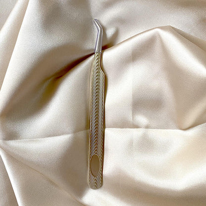 High Density 90 Degree Eyelash Stainless Steel Tweezers Individual Eyelash Extension Volume Tweezer