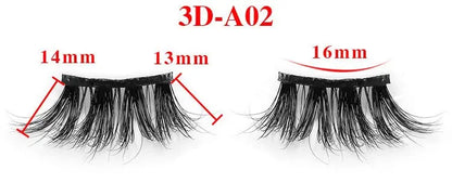 New Style Handmade Thick Real Black Half Mink Lashes Strip Lash Lightweight Natural Glamorous Half Band Eyelashes 25mm 3D Effect