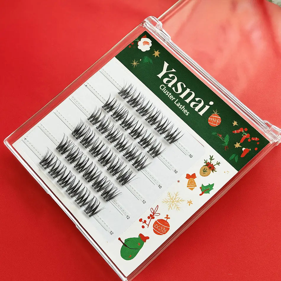 3D for Handmade Press Lash Clusters Wholesale Pre-glued Self Adhesive Cluster Lashes Waterproof Premium Cashmere 4 Rows