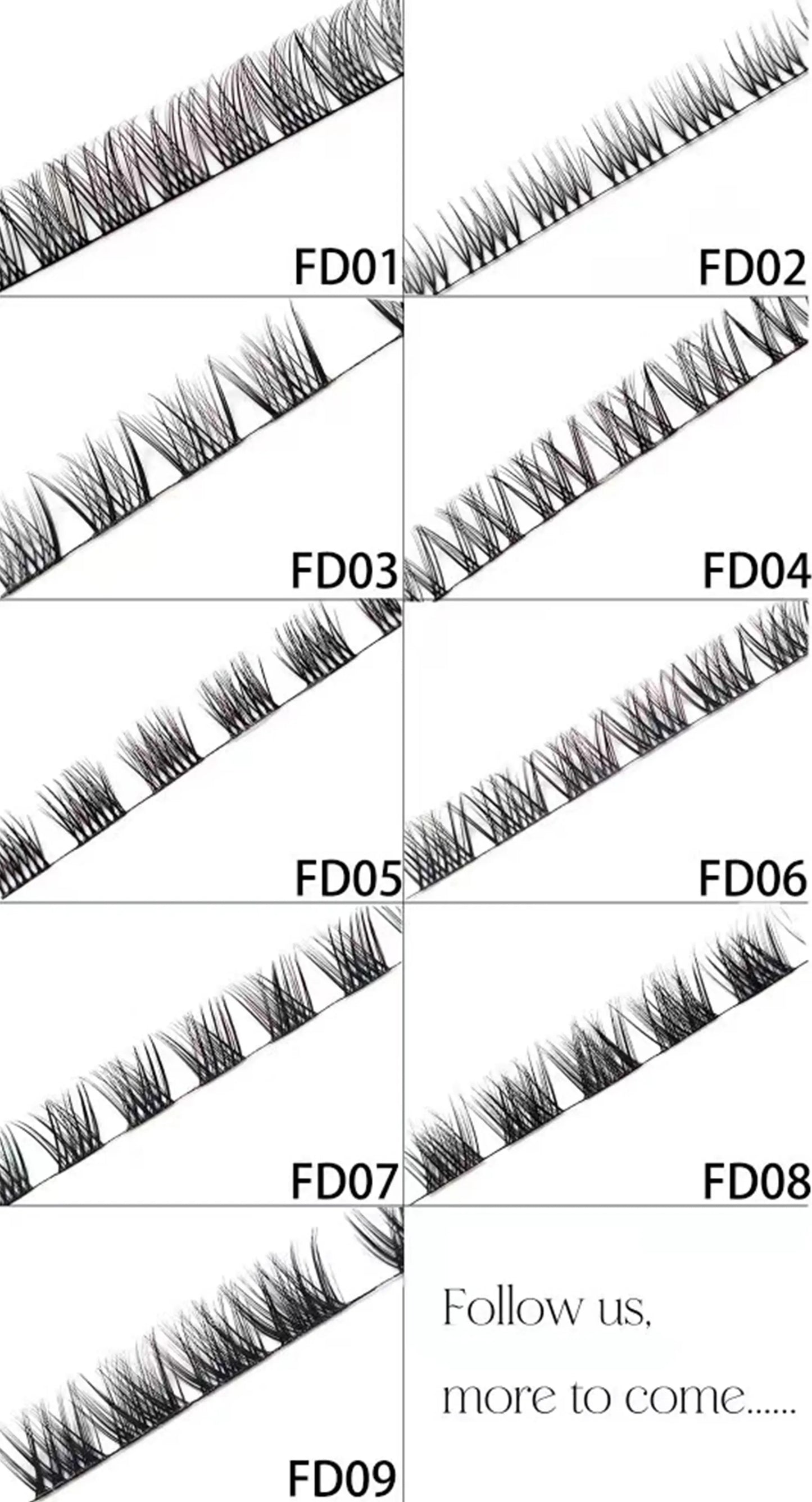 Wholesale Handmade Private Label for Lash Clusters Custom Logo DIY Segmented Eyelash Cluster Kit Natural Long Thick Criss