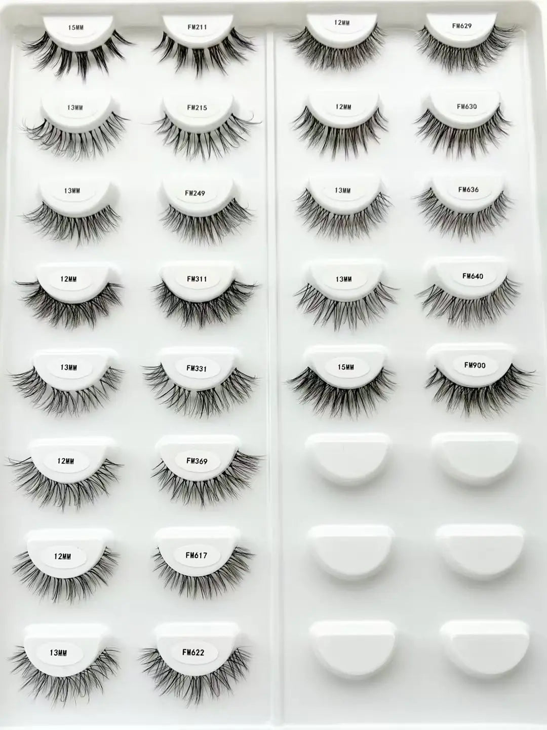 Best Price Popular Clear Band Faux Mink Eyelashes Wholesale Invisible Band 12-15mm Full Strip Lashes Vendor