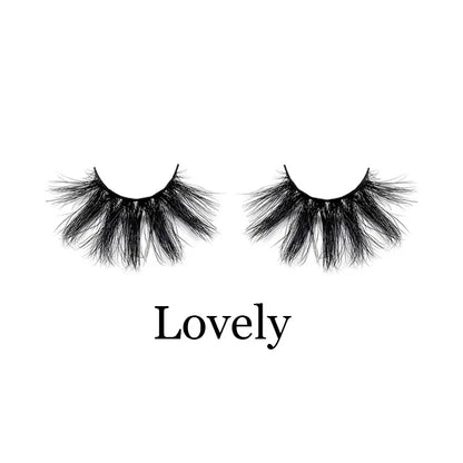 Free Shipping Beautiful False Mink Lashes Paper Box Black Cotton Band 3D Effect False Eyelashes NO Kink Natural Winged 25mm