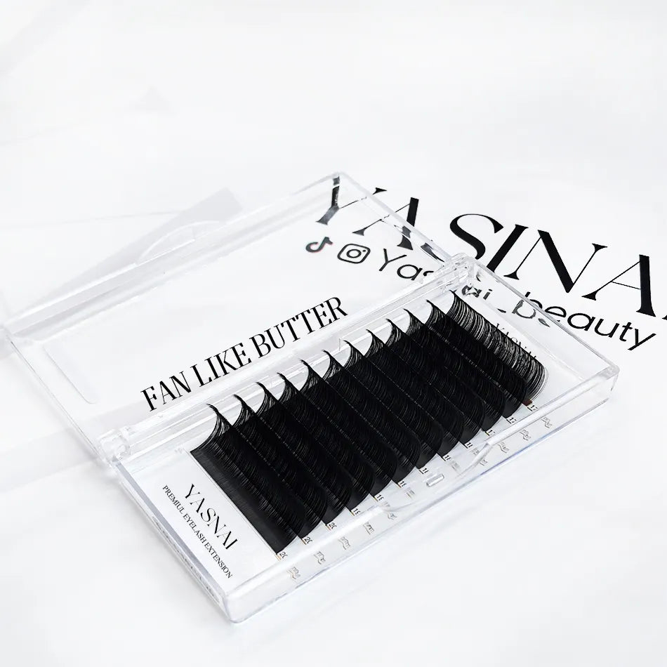 YASNAI 0.12 Matte Black Mega Lash Trays Private Label Classic Volume Lash Extensions Professional Eyelash Supplies