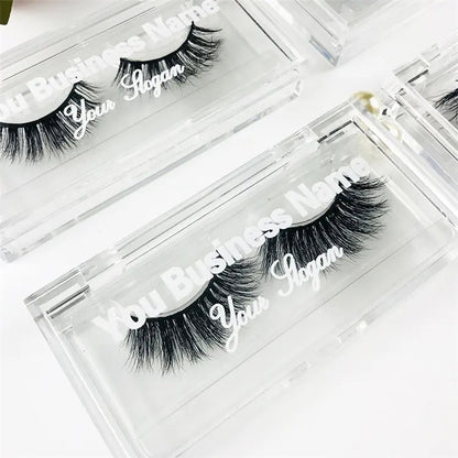 Lashes Business Printing Top Quality Clear Acrylic Lash Box Plastic Transparent Luxury Custom Lashes Case Packaging