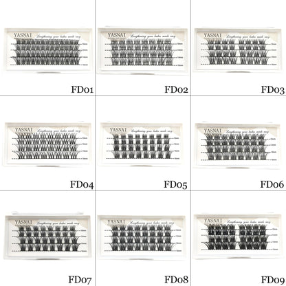 Segment Eyelashes Extensions Kit Have Bond Remover and Sealant Ribbon Lash Glue Easy to Get Eyelashes at Home