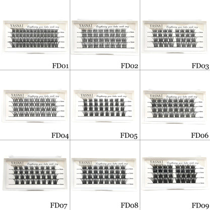 Private Label Luxury Handmade CC/ DD Eyelash Packaging Box Korea PBT Fiber 0.05MM Thickness Natural Look Spikes Wispy Thin