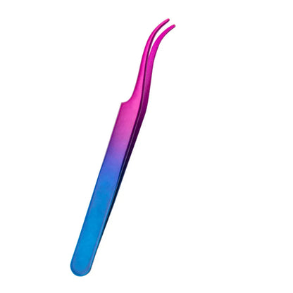 New DIY Eyelash Applicator Tool Curved Stainless Steel Lash Tweezers for Easy Lashes Application and Removal
