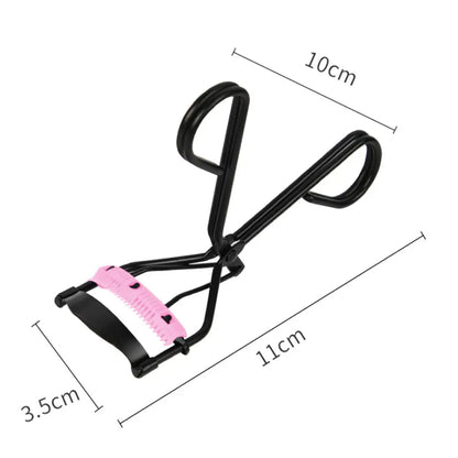 Black and Pink DIY Eyelash Extensions Tool Eye Makeup Curler with Comb and Lash Brush Lash Curler Brush Comb