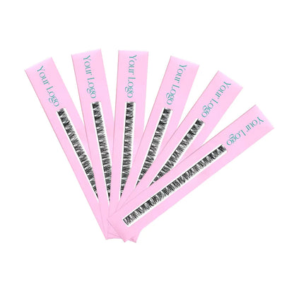 Super Popular Lashes!! 1Row DIY Eyelashes Extensions With Ribbon DIY Lash Cluster Pink Long Box Black Hologram Packaging