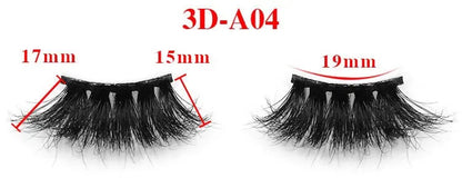 New Style Handmade Thick Real Black Half Mink Lashes Strip Lash Lightweight Natural Glamorous Half Band Eyelashes 25mm 3D Effect
