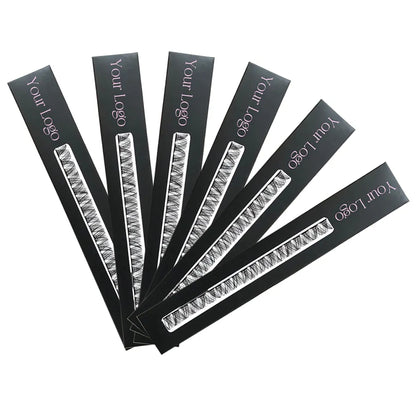 Super Popular Lashes!! 1Row DIY Eyelashes Extensions With Ribbon DIY Lash Cluster Pink Long Box Black Hologram Packaging