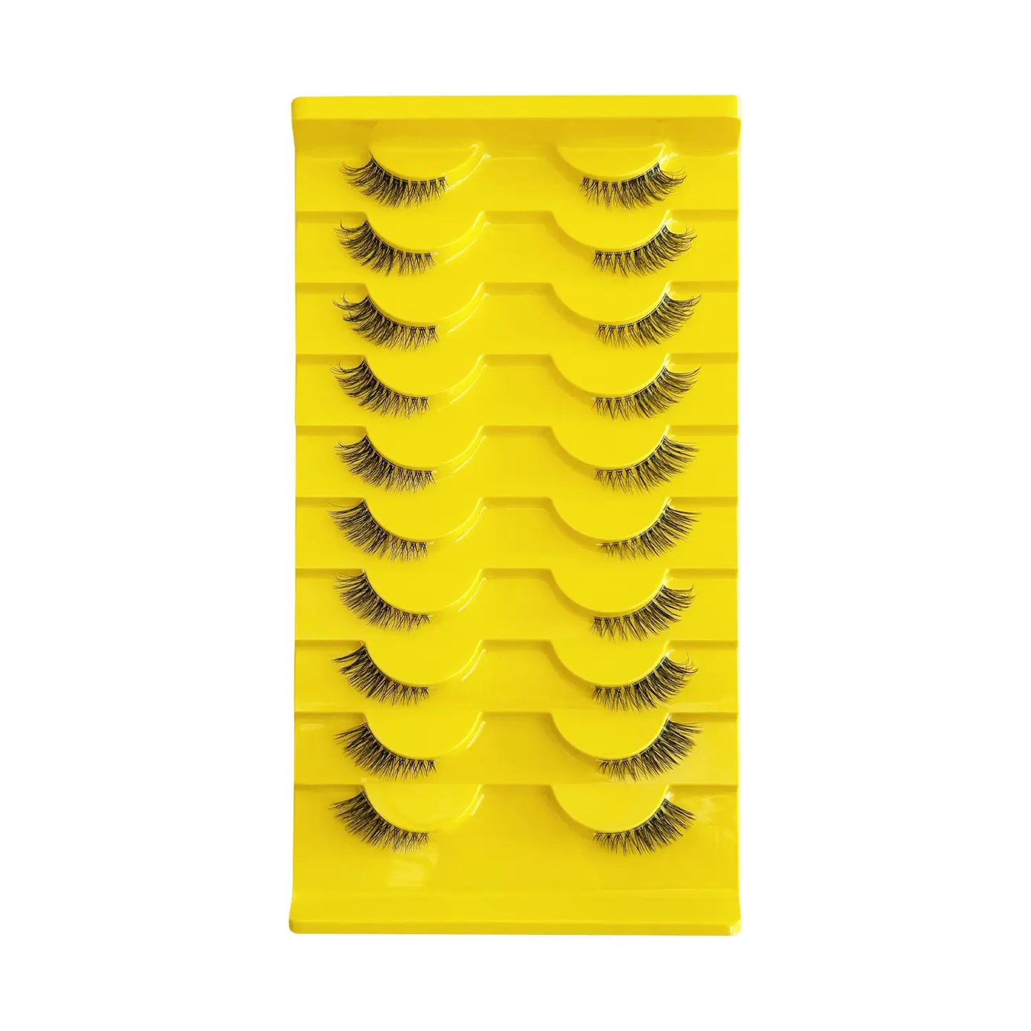 Half False Eyelashes Wispy Cat Eye Look Natural Short Small 3/4 Accent Lashes Faux Mink Half Fake Eyelash