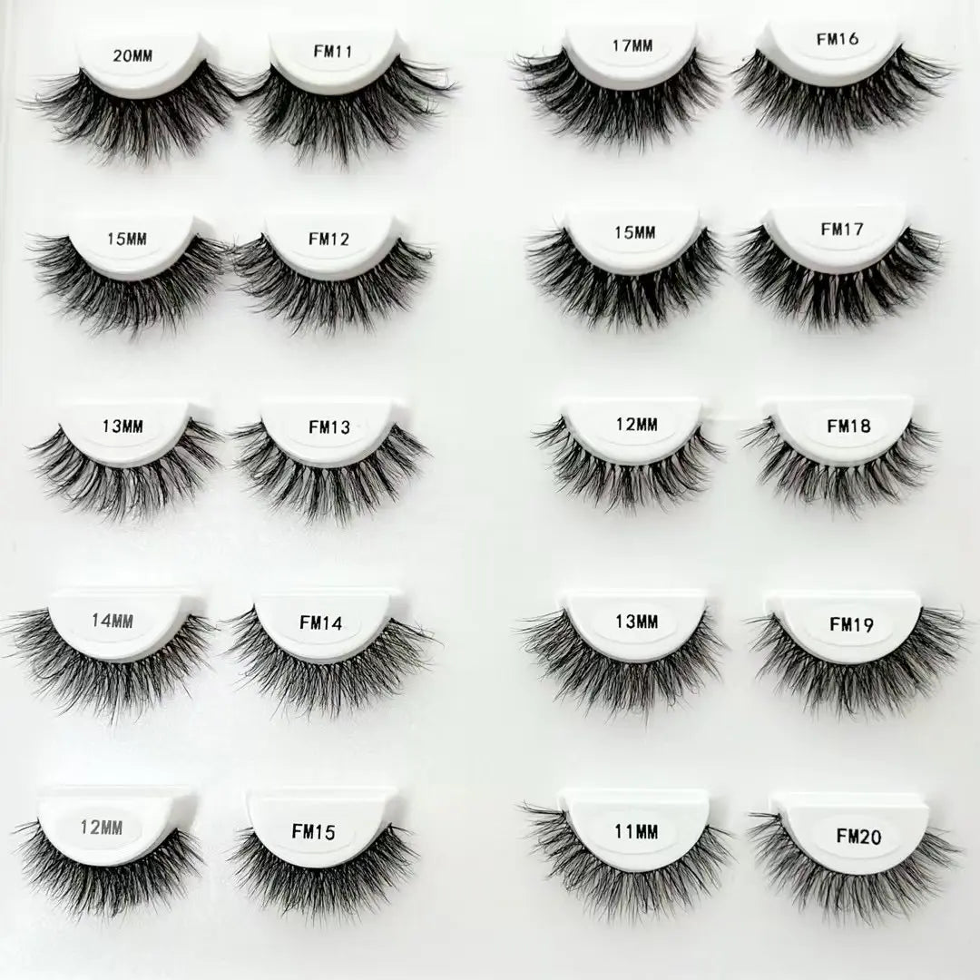 Best Price Popular Clear Band Faux Mink Eyelashes Wholesale Invisible Band 12-15mm Full Strip Lashes Vendor